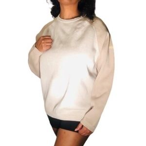 QUIKSILVER Unisex Beige Crew Pullover Sweatshirt